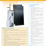Spectrum Single Tank Appliance Fact Sheet